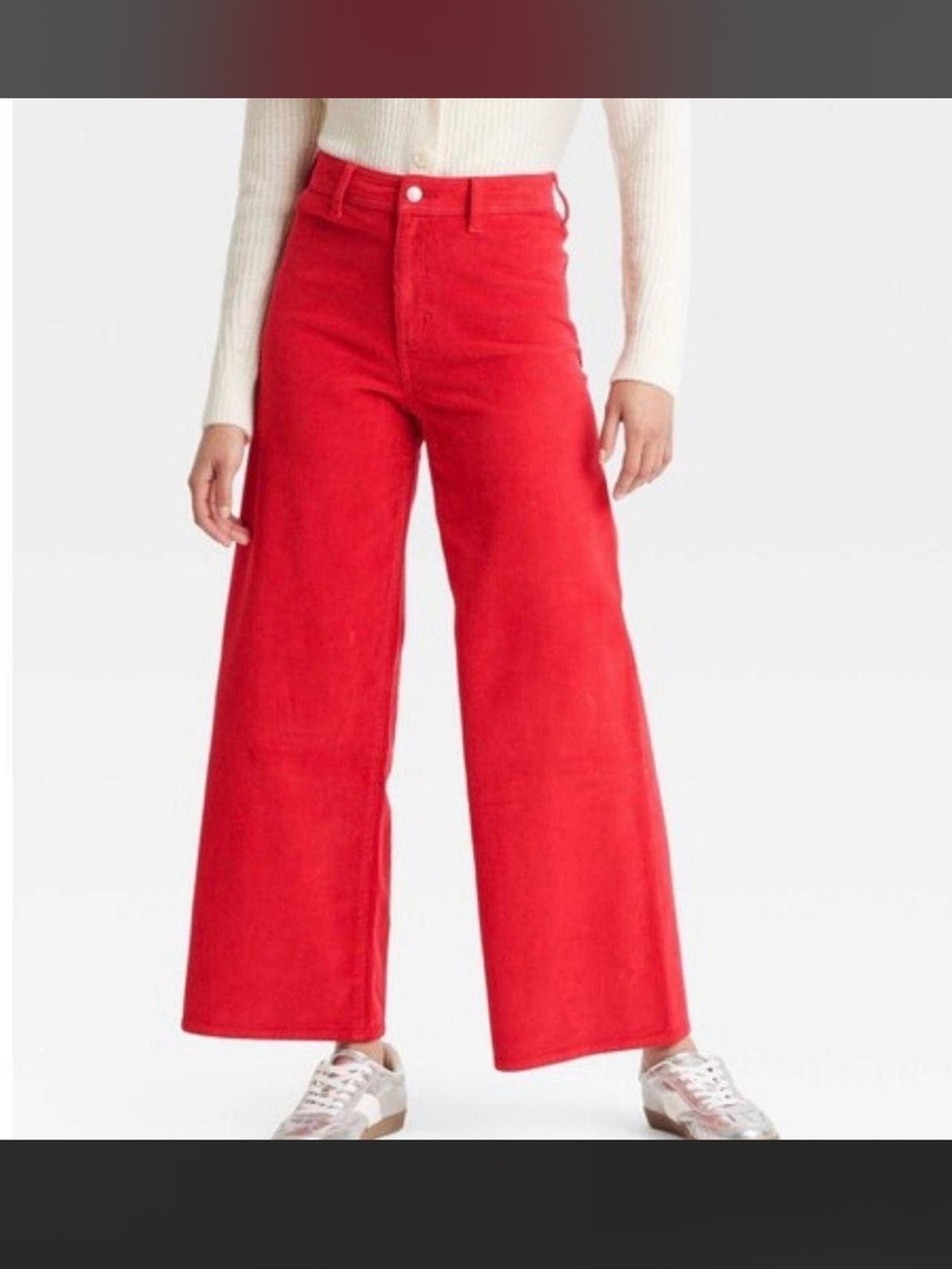 UNIVERSAL THREAD RED CORDUROY WIDE LEG PANT
